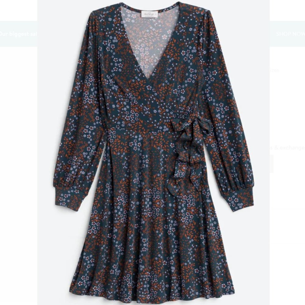 NWT Natasha Knit Faux Wrap Dress